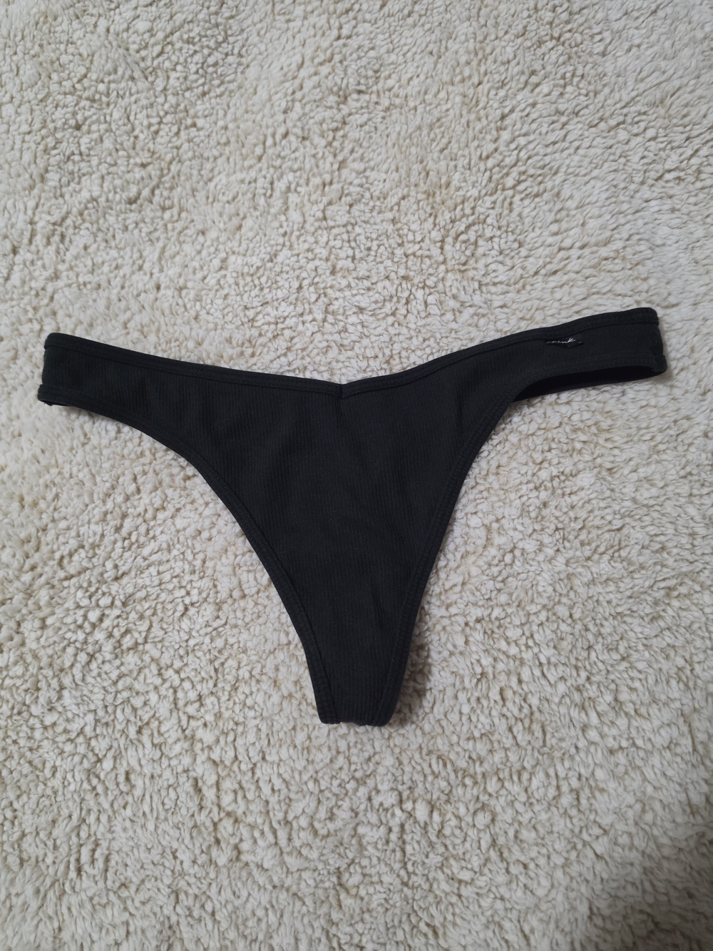 VS PINK Ribbed Thong Panty